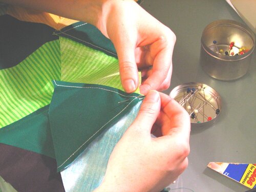 Pinning the rows together