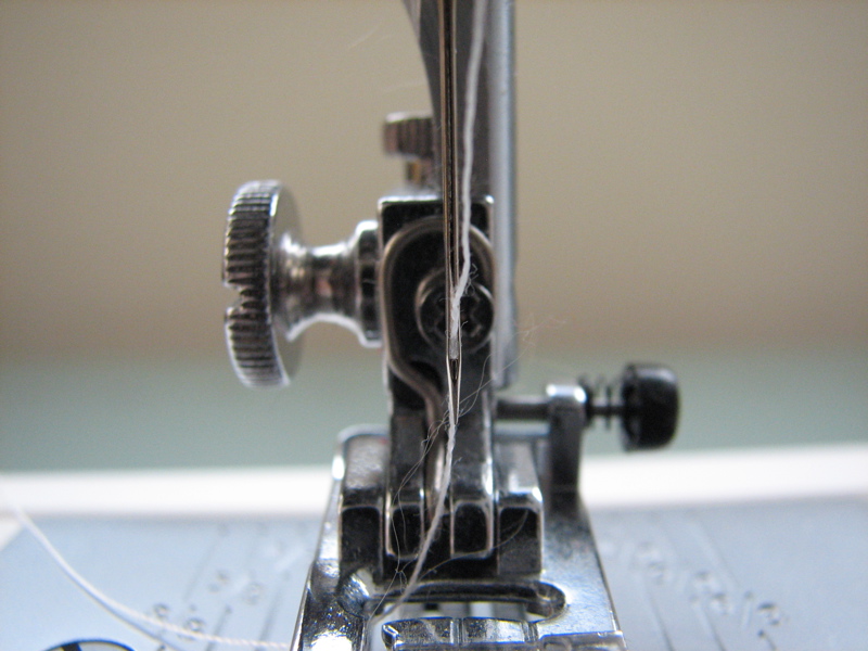 threaded needle