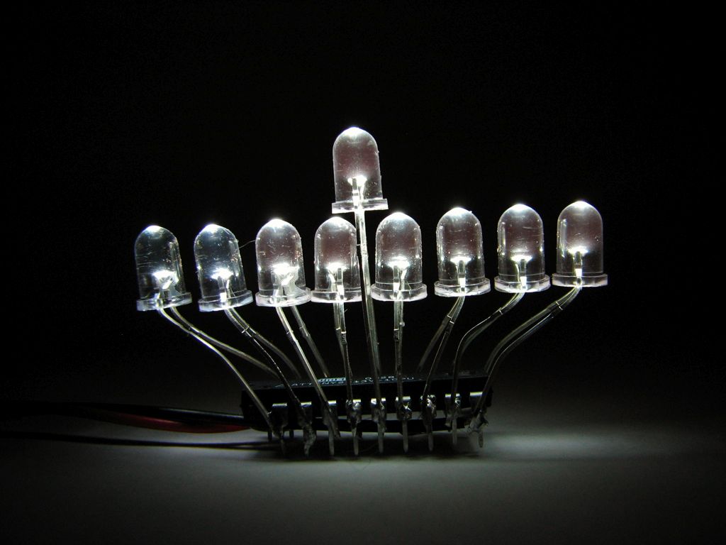 LED Menorah candles - 8