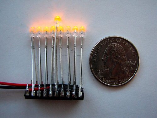 Tiny Menorah, lit up