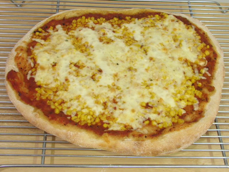 salsa corn pepper jack pizza