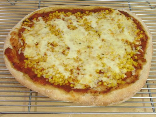salsa corn pepper jack pizza
