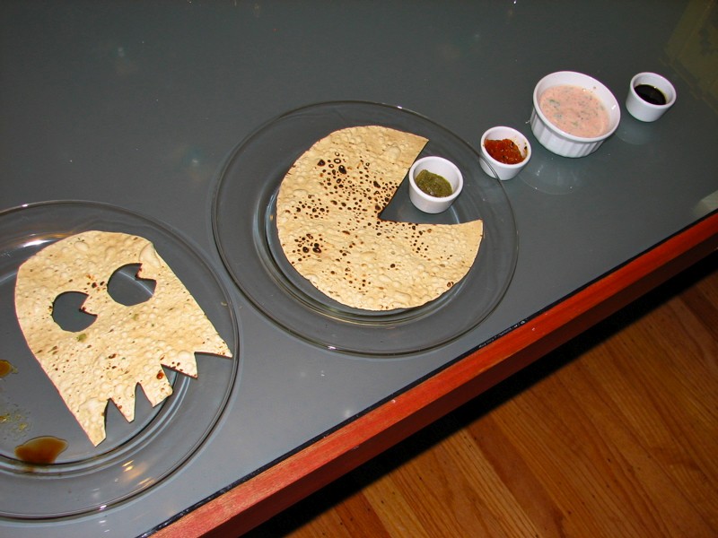 Pac-man papadums