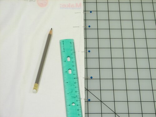 Back seam: fold on pin line, mark, and pin