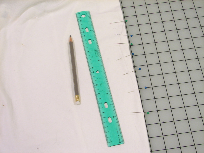 Front seam: fold on pin line, mark, and pin