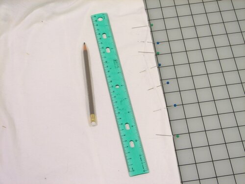 Front seam: fold on pin line, mark, and pin