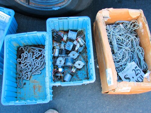 Chain, motor, ethernet cables