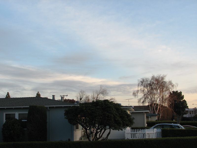clouds at sunset in Sunnyvale
