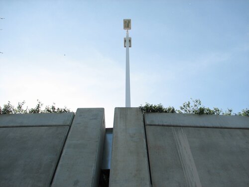 light pole on a parking garage