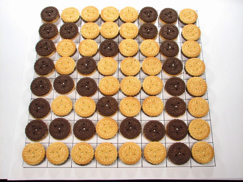 Cookie Othello, white has won.