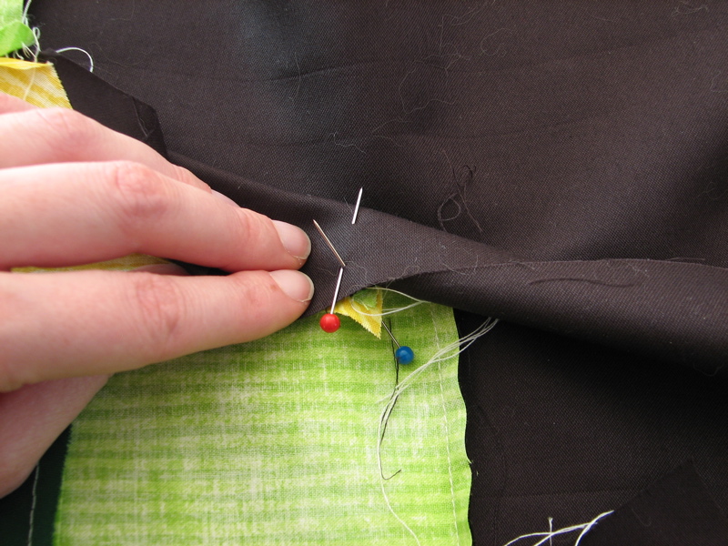 Pinning the background strips