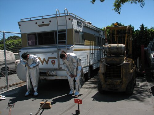 getting ready to pour