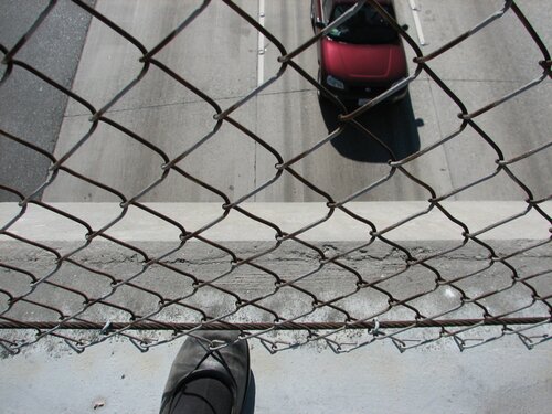 High overpass, low freeway