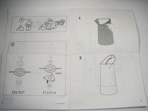 Skimra lampshade wordless instructions