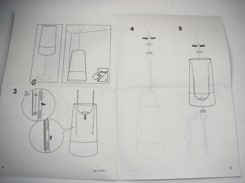 Skimra lampshade wordless instructions