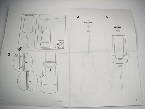 Skimra lampshade wordless instructions