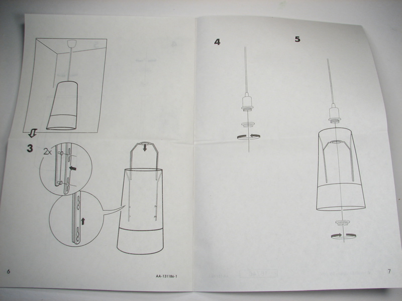 Skimra lampshade wordless instructions