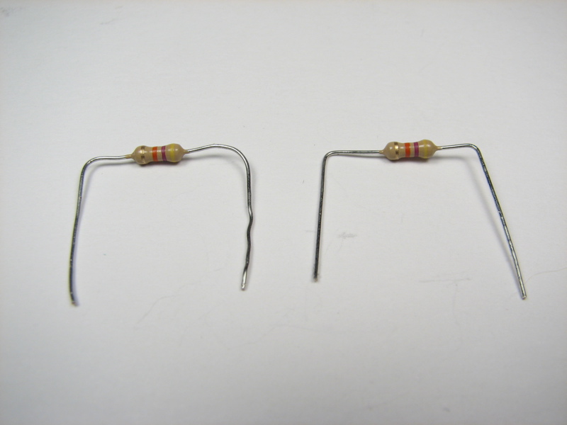 bent resistors