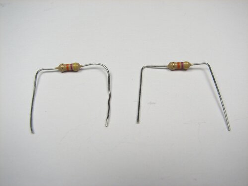 bent resistors