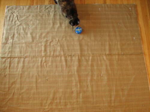 Harley helps with the safety pins