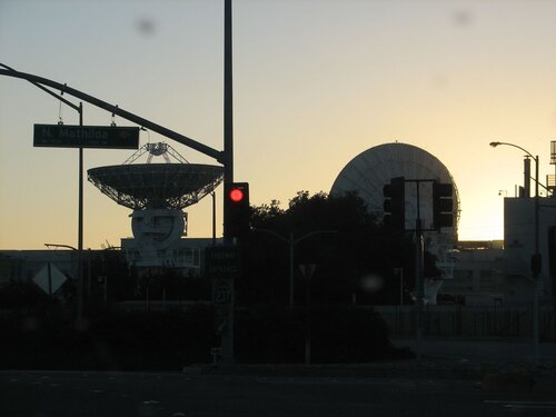 Sunset & Satellite Dishes