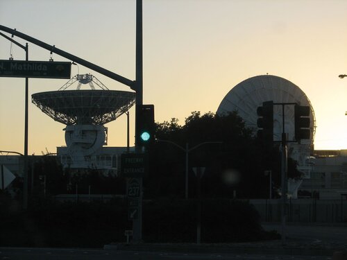 Sunset & Satellite Dishes
