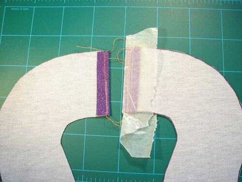 Stitching with waxed paper