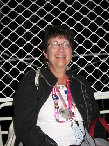Fran in ferris wheel