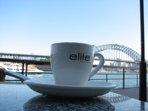 coffee & sydney harbor bridge