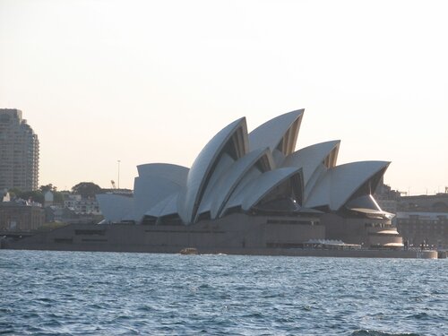 opera house at dusk