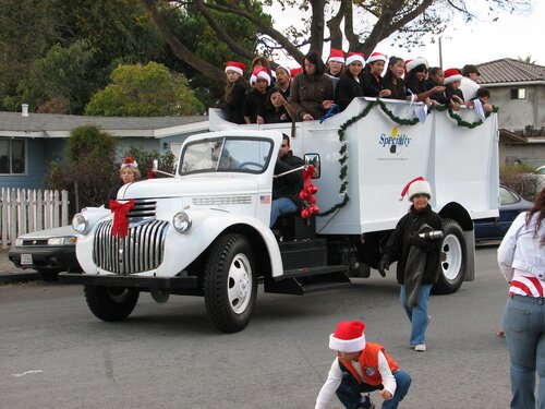 Cars at the holiday parade
