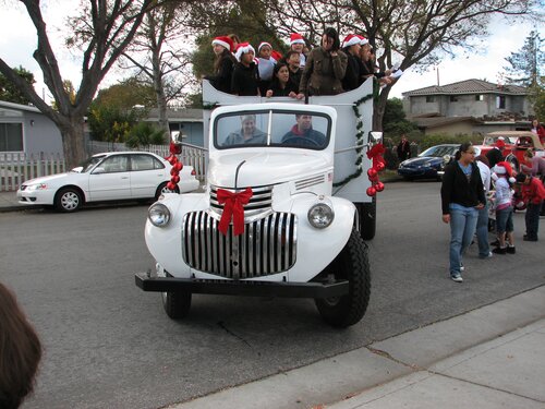 Cars at the holiday parade