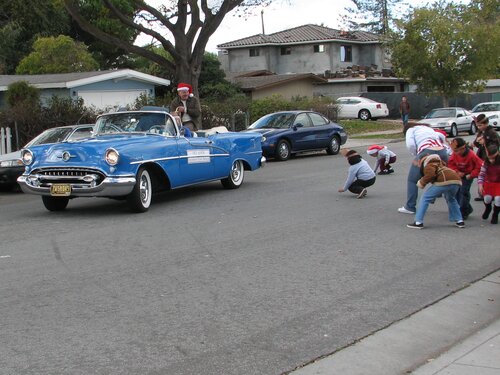 Cars at the holiday parade