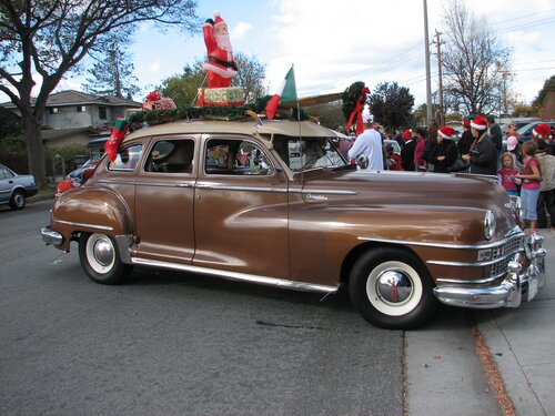 Cars at the holiday parade