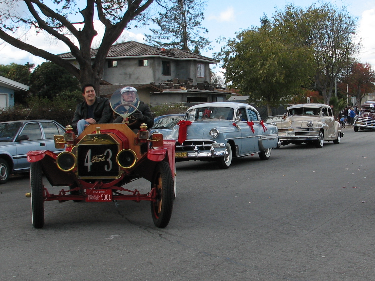 Cars at the holiday parade
