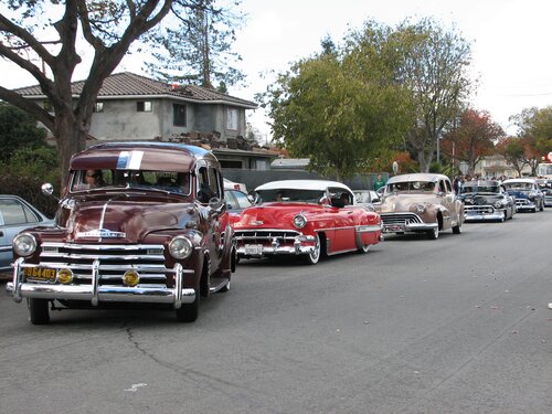 Cars at the holiday parade