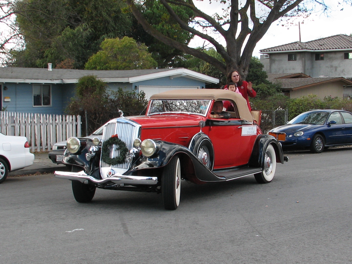 Cars at the holiday parade