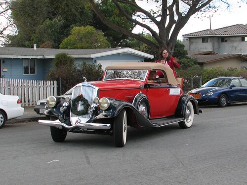 Cars at the holiday parade