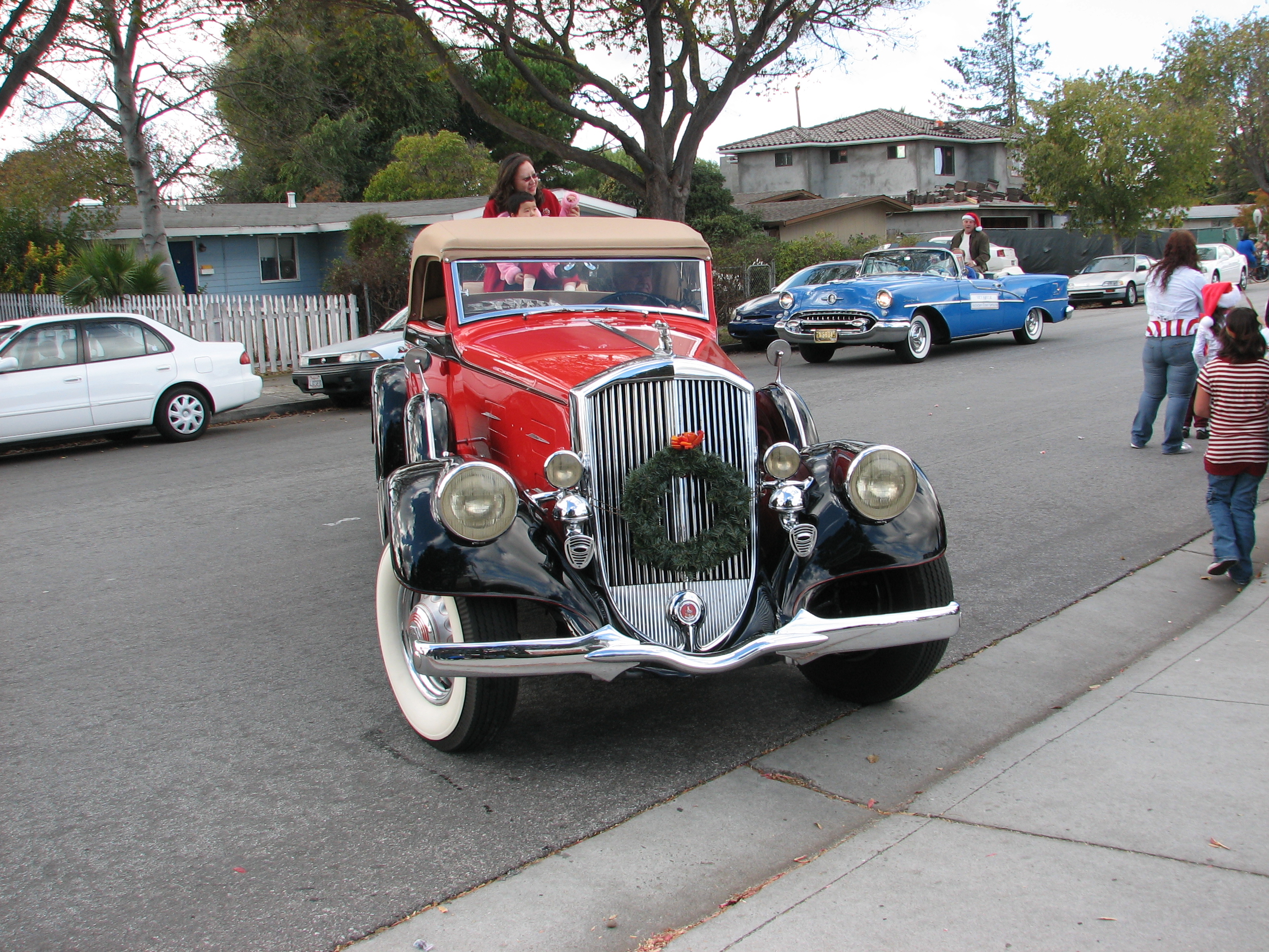 Cars at the holiday parade
