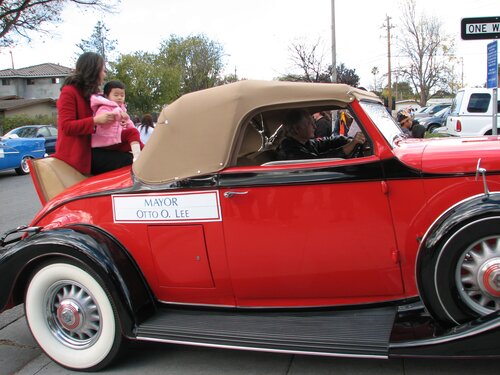 Cars at the holiday parade
