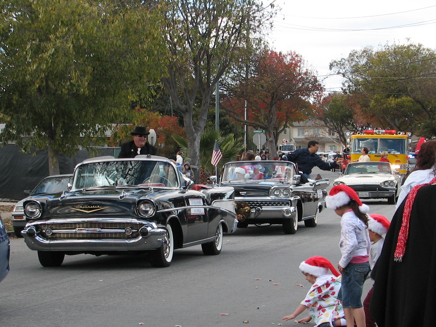 Cars at the holiday parade