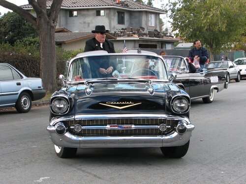 Cars at the holiday parade