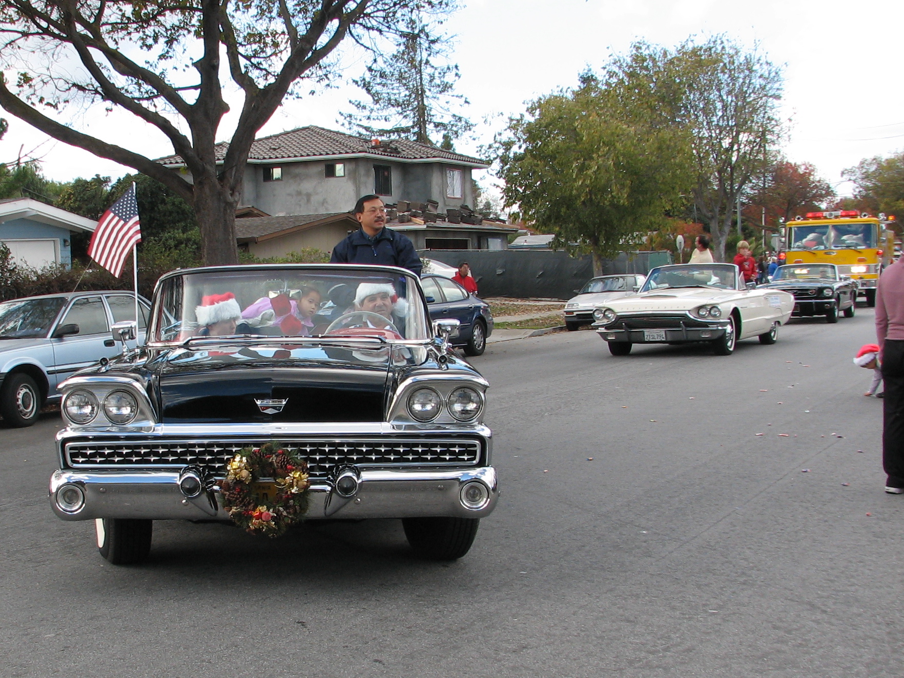Cars at the holiday parade