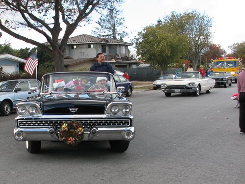 Cars at the holiday parade