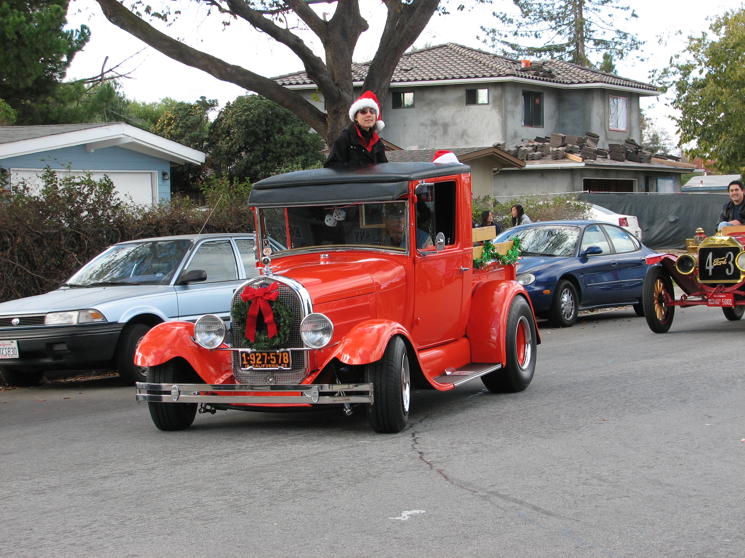 Cars at the holiday parade