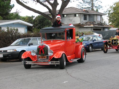 Cars at the holiday parade