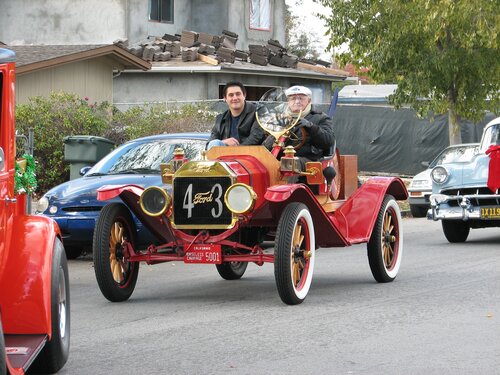 Cars at the holiday parade