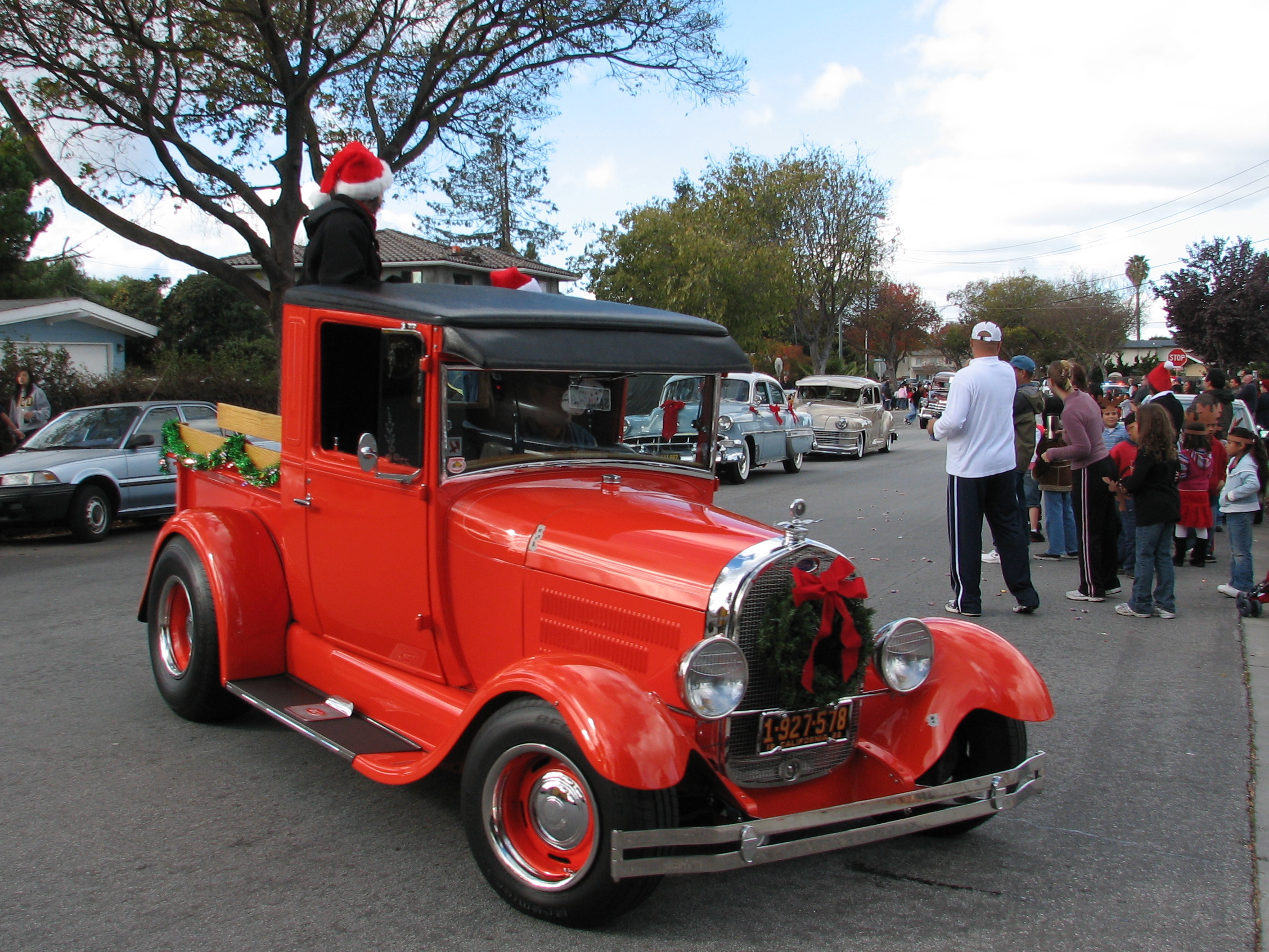 Cars at the holiday parade