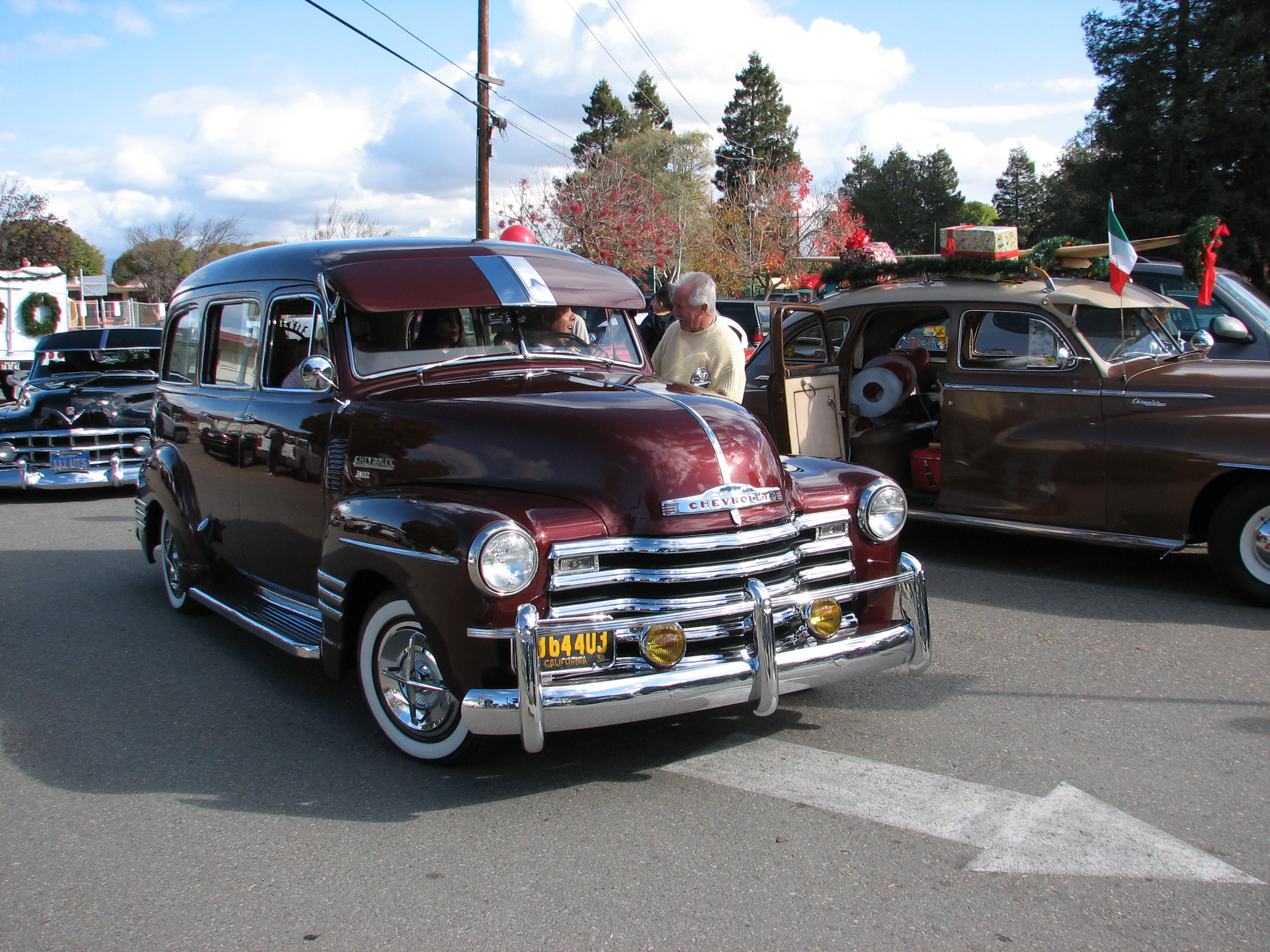 Cars at the holiday parade