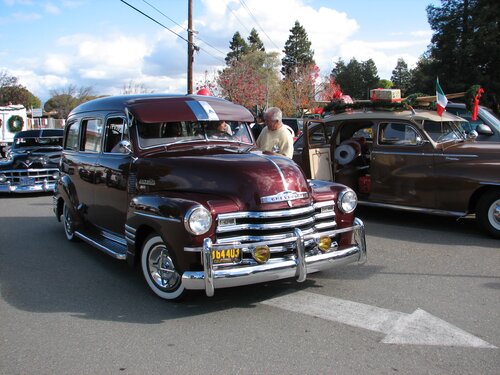 Cars at the holiday parade
